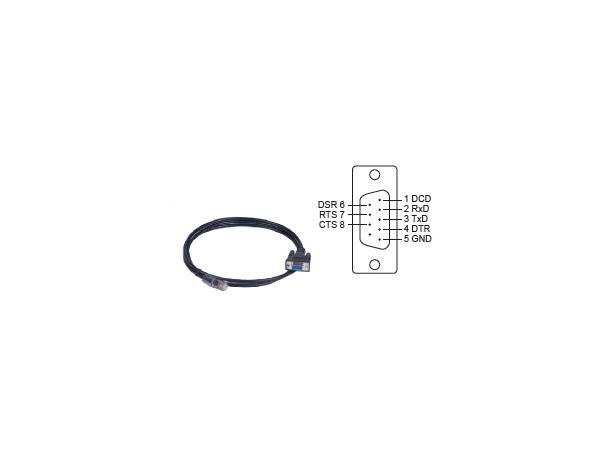Moxa CBL-RJ45SM9-150 RJ45 to DB9M serial cable, 1.5m 